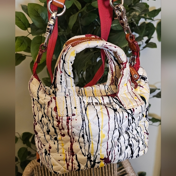 MZ Wallace Mini Sutton Paint Splatter Crossbody - Picture 3 of 9